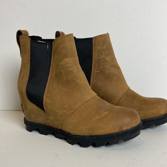 Sorel Womens Joan Of Arctic Wedge II Chelsea Boots 5 Elk Brown NL3493-286 Winter - Picture 2 of 14